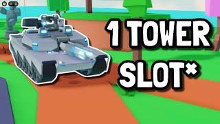 SOLO PLS DONATE TRIUMPH WITH 1 TOWER SLOT* | Roblox Tower Defense Simulator TDS