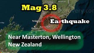 Mag. 3.8 earthquake - 8.9 km west of Masterton, Wellington, New Zealand news today