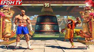 Sagat vs Dhalsim (Hardest AI) - Street Fighter V