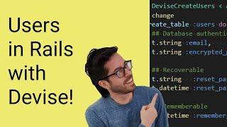 How to create a User Model with Devise in Ruby on Rails