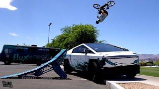 We Are In Arizona Backflipping Over Cybertrucks!