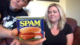 FRIED SPAM AND HUNGRY MAN BACKYARD BARBEQUE REVIEWS with Mollie