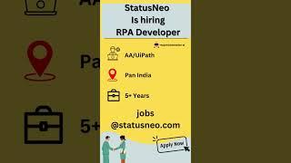 RPA Job Openings | Apply Now #uipathcommunity #uipathrpa #uipathdeveloper #uipathtraining #rpajobs