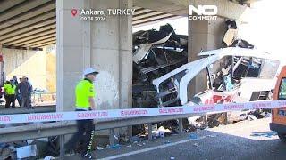 Ankara Polatlı'da yolcu otobüsü köprü ayağına çarpıp ikiye ayrıldı: 9 ölü