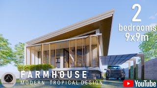 Simple Tropical Farm House with Swimming Pool, Tiny house, Small house design