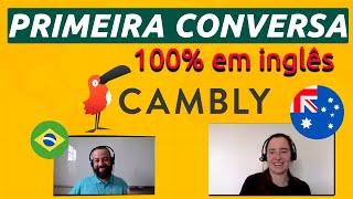 MINHA PRIMEIRA AULA NO CAMBLY 2021 | Falando inglês com professor nativo