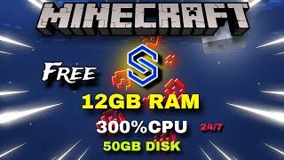 Free Minecraft server hosting 24/7 12gb ram 300%cpu 50gb disk (no-clickbait) | LazyDuoGamerz