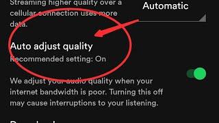 How to off auto adjust quality in Spotify, Spotify me auto adjust quality kaise off kare