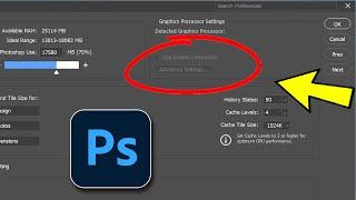 Fix Photoshop Graphics Processor Not Detected | How To Solve graphics processor Settings Missing 