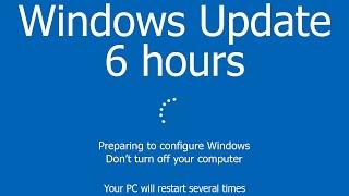 Windows Update Screen 6 hours REAL COUNT in 4K UHD !