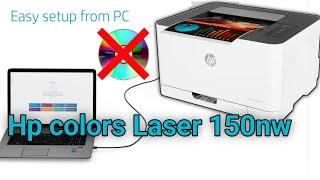 How to HP Color Laser 150nw Printer Software and Drivers download install and setup windows 2022.