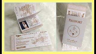 PASSPORT INSPIRED WEDDING INVITES || How to || Travel Inspired Invitation || Step-by-Step Tutorial