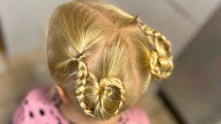 Hairstyle for girls is simple and unusual.  Strong hairstyle for a young lady!  hair  snails