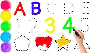 Phonics Song | Let's Learn to Draw & Paint ABCD & 1234 for Kids | Step by Step Easy Draw @AritriArts