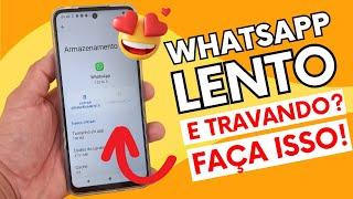 WHATSAPP LENTO OU TRAVANDO NO CELULAR ANDROID (COMO RESOLVER BEM RÁPIDO)