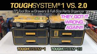 DeWalt ToughSystem 1 vs 2.0 - Toolbox with Drawers and Parts Organizer