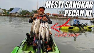 SANGKAR SIAKAP NI PECAH !!! | KAYAK FISHING MALAYSIA