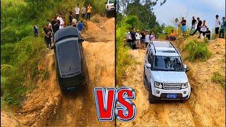 Land Rover Defender vs Discovery vs Jeep Wrangler | The female driver drives the Defender one-on-one