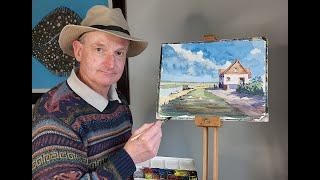 Colinsteedart. Watercolour painting Tutorial. A demonstration. Burnham Overy Staithe, North Norfolk.