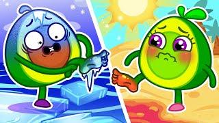 Avocado Baby Take a Bath  Hot vs Cold  || Best Cartoons by Pit & Penny Stories 
