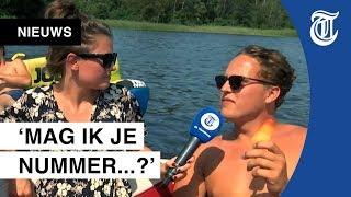 Boot-jongen loopt blauwtje