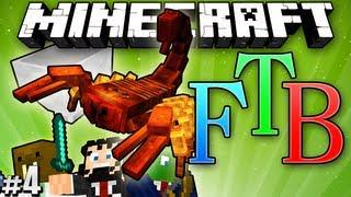 Minecraft: Feed the Beast #4 "Hoppers & Scorpion Babies!"