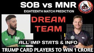 SOB vs MNR | SB vs MO | SOB vs MNR Dream11 | SOB vs MNR Dream11 Prediction | SOB vs MNR Dream11 Team