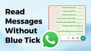 How To Read WhatsApp Messages Without Blue Tick