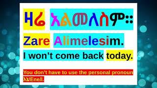 How To Say "I Won't Come Back Today" In Amharic/Amharic Phrase For Beginners/አማርኛ-እንግሊዝኛ/#Amharic