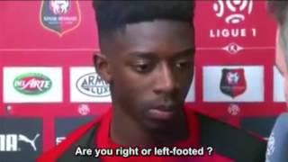 Ousmane Dembele interviewed about his preferred foot FULL video