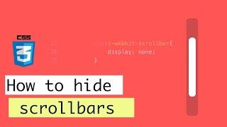 CSS Tips & Tricks - How to hide scrollbars on div elements.