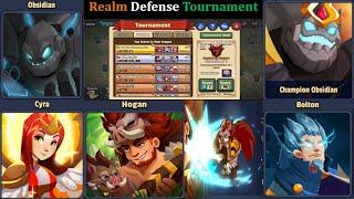 Realm Defense Tournament obsidian Today | Realm Defense Tournament Platinum League | Beginner Guide