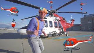 Blippi Firefighting Helicopter | Learn Machines for Kids with Songs for Children | Blippi Toys