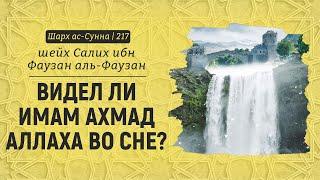 Видел ли имам Ахмад Аллаха во сне? | Шейх Салих аль-Фаузан | Шарх ас-Сунна (217)