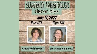 Farmhouse Summer DIY decor! | DIY's at the Schwowin's nest collaboration