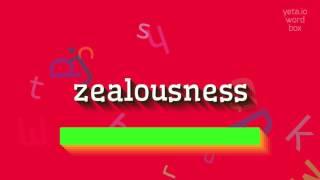 HOW TO SAY ZEALOUSNESS?