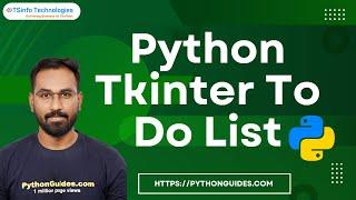 Python Tkinter To Do List | To do list Python Tkinter (Python Tkinter GUI Tutorial)