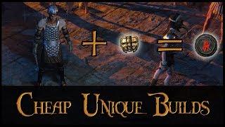 3 Powerful POE Builds with Cheap Uniques (Crush Red Maps for 1c!)