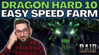  EASY SPEED FARM Dragon Stage 10 Hard   F2P Friendly Team?  | RAID SHADOW LEGENDS