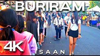 Welcome To Buriram! Isaan Vlog  - Thailand Nightlife [4k]