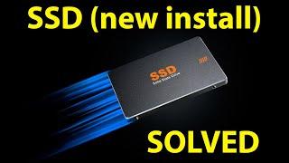 You must initialize a disk before Logical Disk Manager can access it (SSD new install) Windows 10