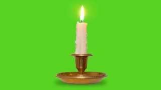 Antique Candle Green Screen