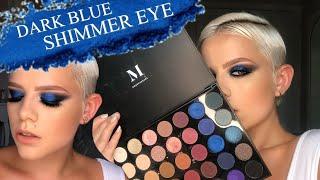 Dark Blue Shimmer Eye Tutorial | TINIETASHAA