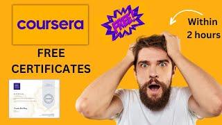 HOW TO GET FREE COURSERA CERTIFICATES WITHIN 2 HOURS | COURSERA PROJECT NETWORK | GROW UP WITH ANIK