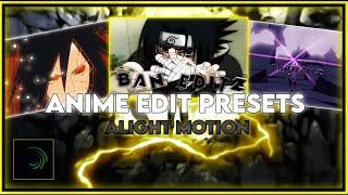 Anime Edit Presets Alight Motion XML | Free Preset