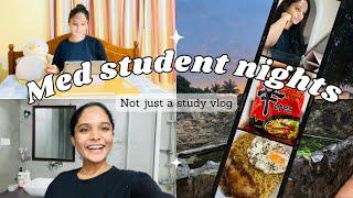 Med student nights ‍️| Not just a study vlog  | Yummy Ramen |Rainy day ️