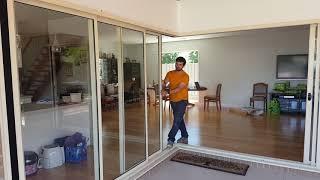 retractable fly screen  corner sliding doors with retractable fly screen