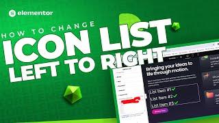 How to Move Icon from Left to Right in Icon List | Elementor Tutorial