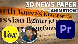 News Paper Animation Documentary Style in 3D Text Highlighter Like Vox & Johnny Harris