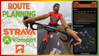 How I use STRAVA, KOMOOT and EPIC RIDE WEATHER to plan PERFECT bike routes! #strava #komoot